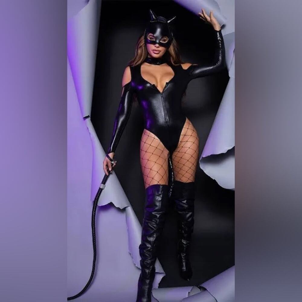 NEW Yandy Cat Fight Costume Size Large - Picture 5 of 5